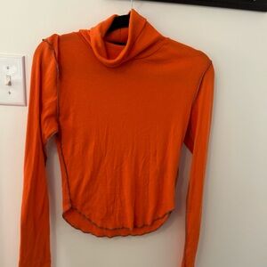 Orange BDG knit cropped turtleneck